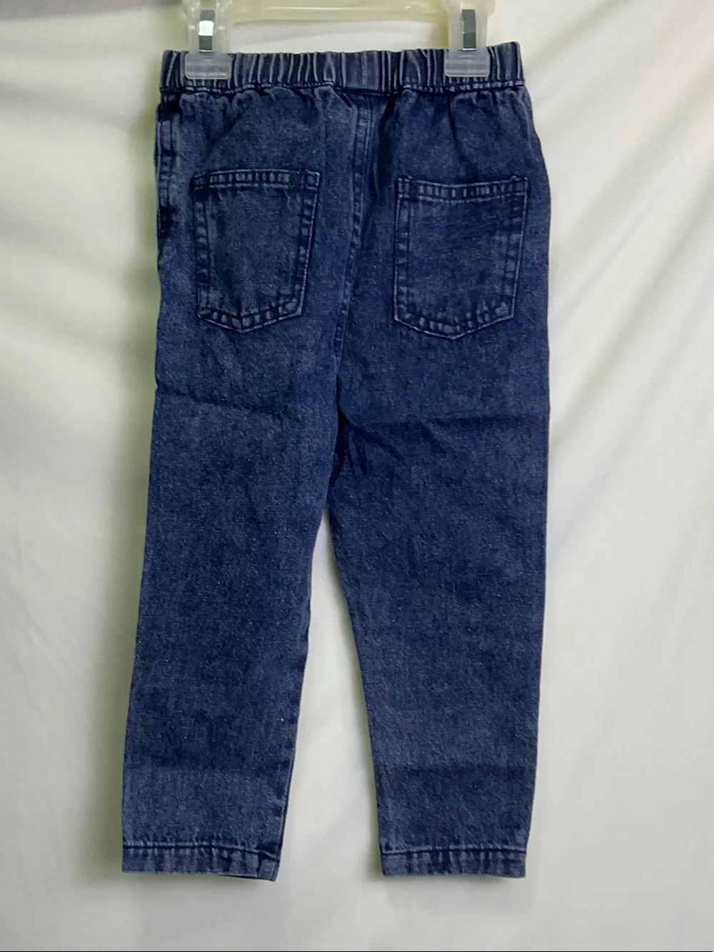Kids Elastic-Waist Distressed Jeans - Dark Blue